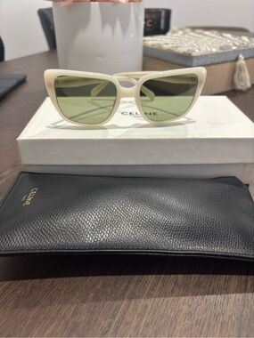 Celine Cream Cat-Eye Sunglasses